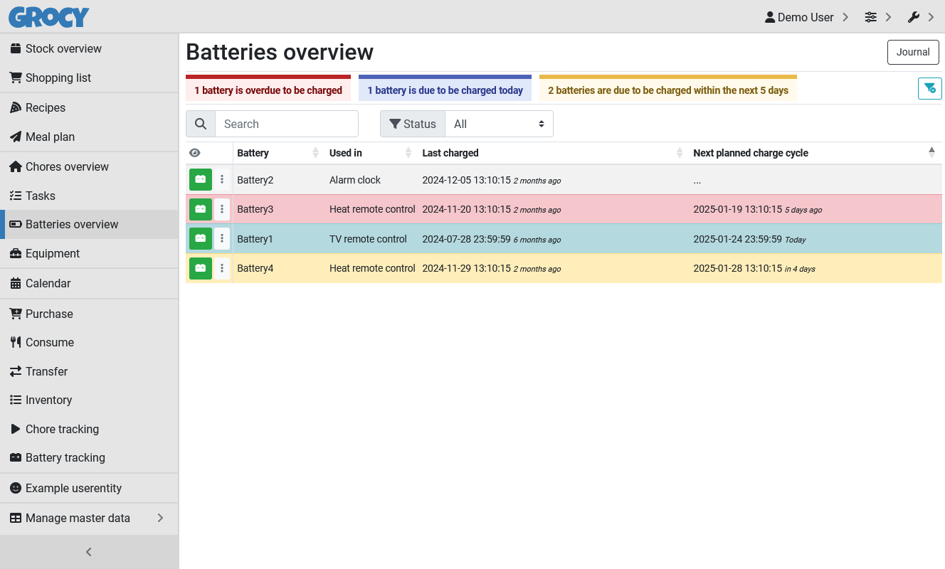 Grocy - ERP beyond your fridge