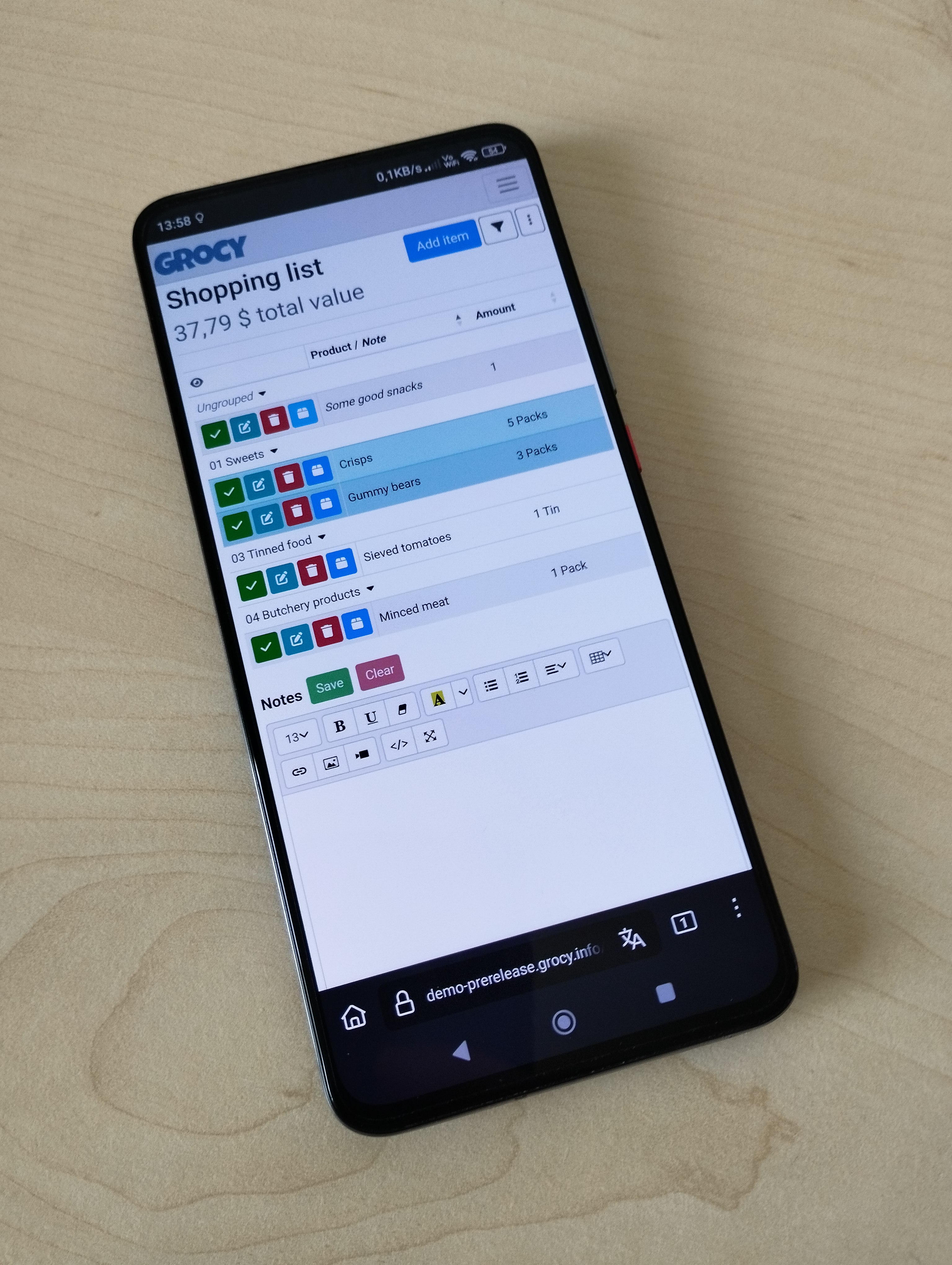 Grocy - ERP beyond your fridge